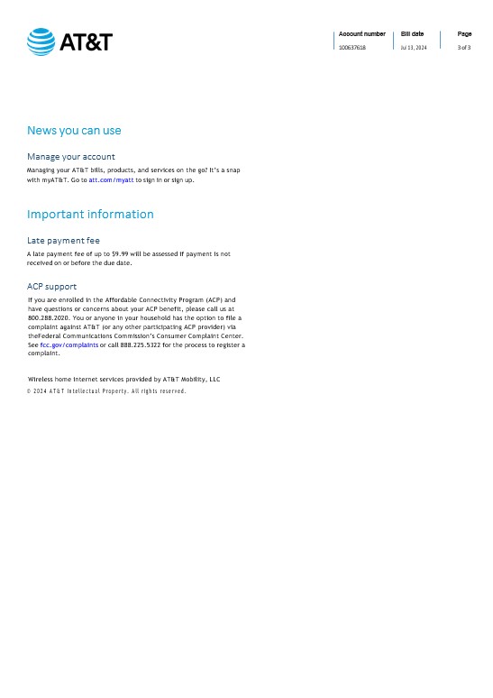 Saint Lucia internet business utility bill Word and PDF template, 3 page PSD template